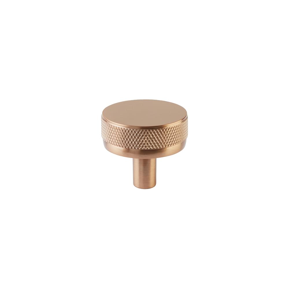 Emtek 86655.CCKSCU.KNKSCU Conical Stem with Knurled Knob Select Cabinet Knob Satin Copper Finish.