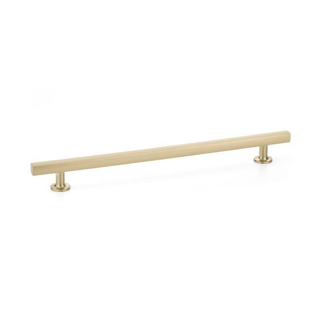 Emtek 86677US15 Freestone Cabinet Pull with 10" Center to Center Satin Nickel Finish.