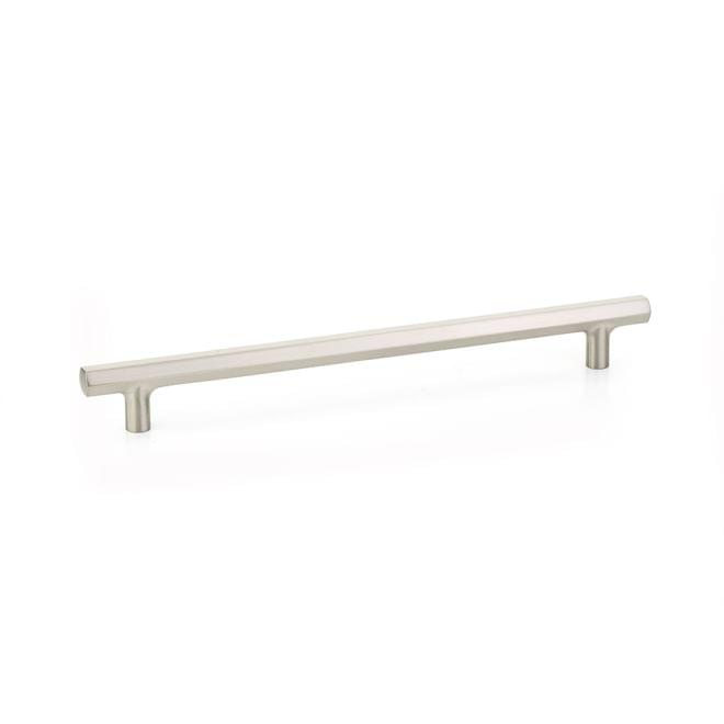 Emtek 86680US15 Mod Hex Cabinet Pull with 10" Center to Center Satin Nickel Finish.