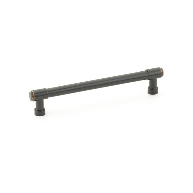 Emtek 86689US10B Jasper Cabinet Pull with 6" Center to Center Oil Rubbed Bronze Finish.
