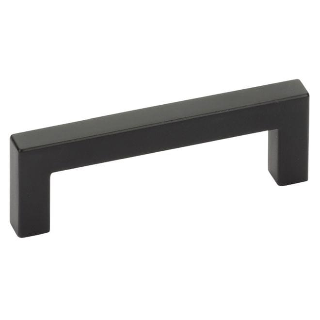 Emtek 86704US19 Warwick Cabinet Pull with 3-1/2" Center to Center Flat Black Finish.