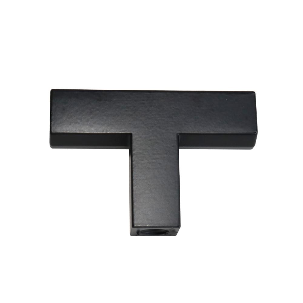 Emtek 86726US19 Warwick T Cabinet Knob Flat Black Finish.