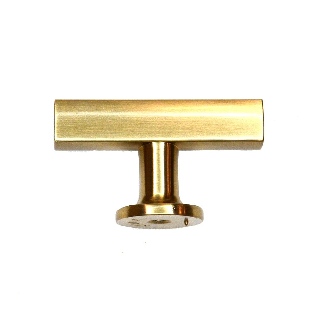 Emtek 86727US4 Freestone T Cabinet Knob Satin Brass Finish.