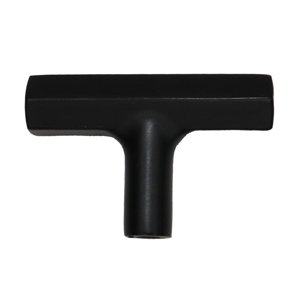 Emtek 86728US19 Mod Hex T Cabinet Knob Flat Black Finish.