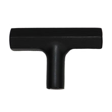 Emtek 86728US19 Mod Hex T Cabinet Knob Flat Black Finish.
