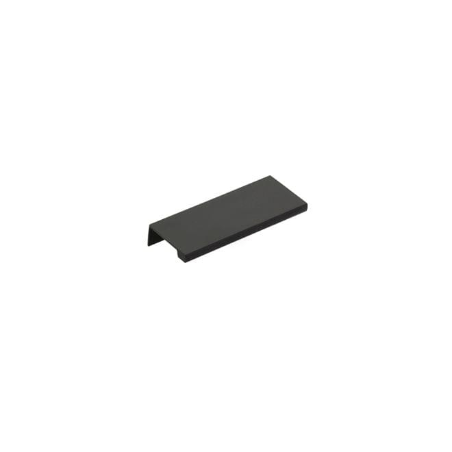 Emtek 87100US19 Edge Cabinet Pull with 3" Center to Center Flat Black Finish.