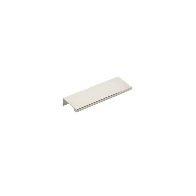 Emtek 87110US14 Edge Cabinet Pull with 4" Center to Center Polished Nickel Lifetime Finish.