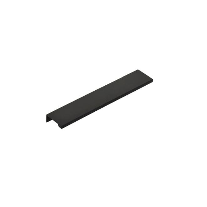 Emtek 87130US19 Edge Cabinet Pull with 8" Center to Center Flat Black Finish.