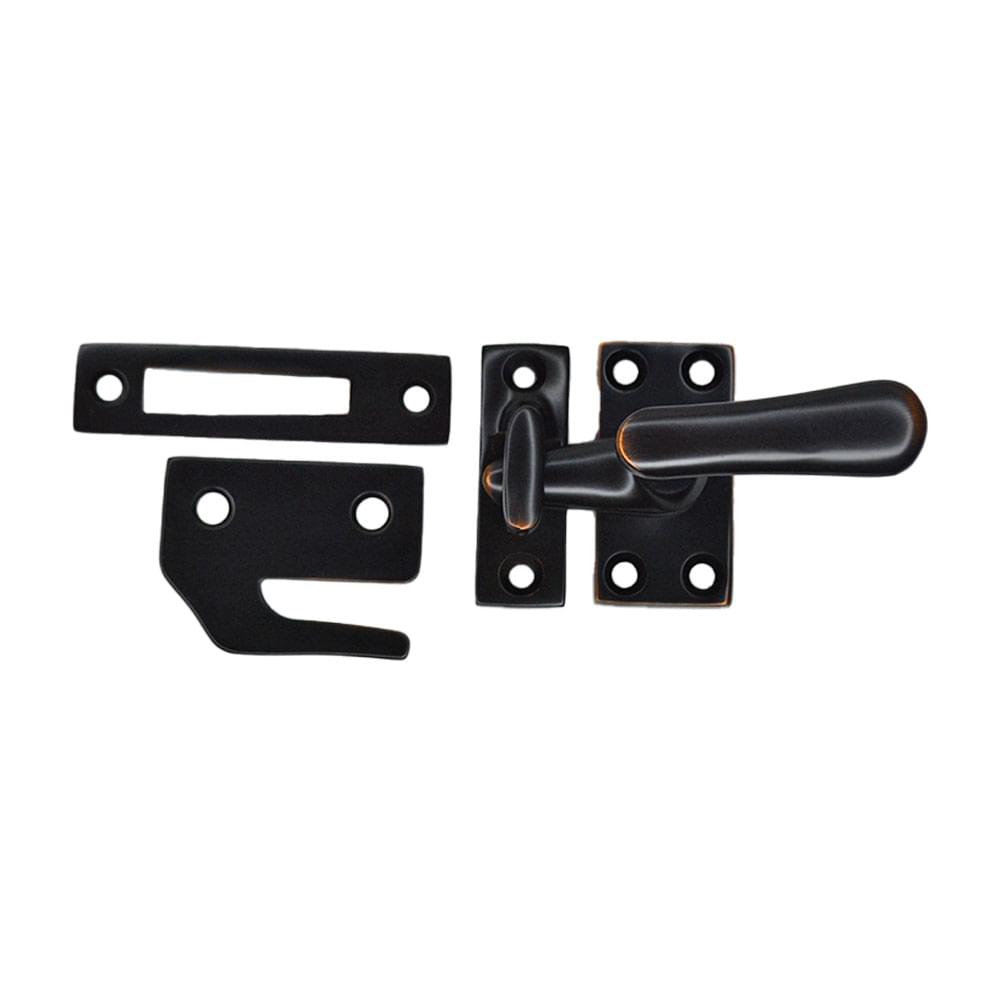 Emtek 8713US10B Casement Latch Large with 3 Strikes Oil Rubbed Bronze Finish.