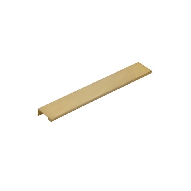 Emtek 87140US4 Edge Cabinet Pull with 10" Center to Center Satin Brass Finish.