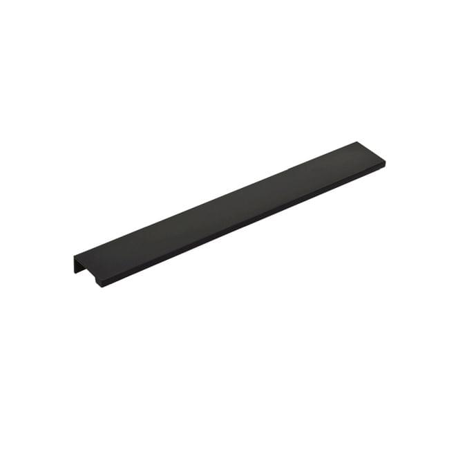 Emtek 87150US19 Edge Cabinet Pull with 12" Center to Center Flat Black Finish.