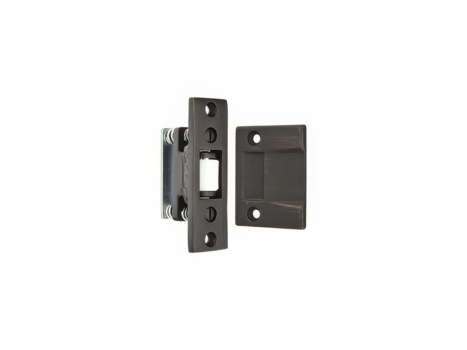 Emtek 8801US 3-3/8" Height Solid Brass Roller Catch With Strike and Screws.
