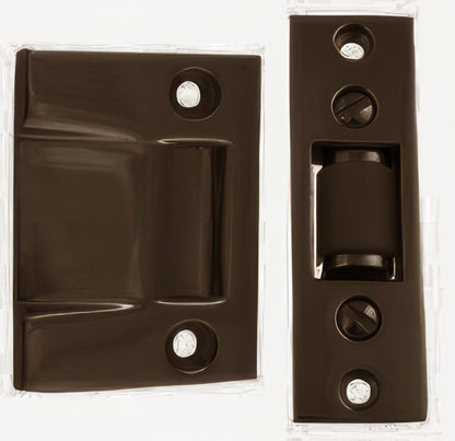 Emtek 8801US 3-3/8" Height Solid Brass Roller Catch With Strike and Screws.