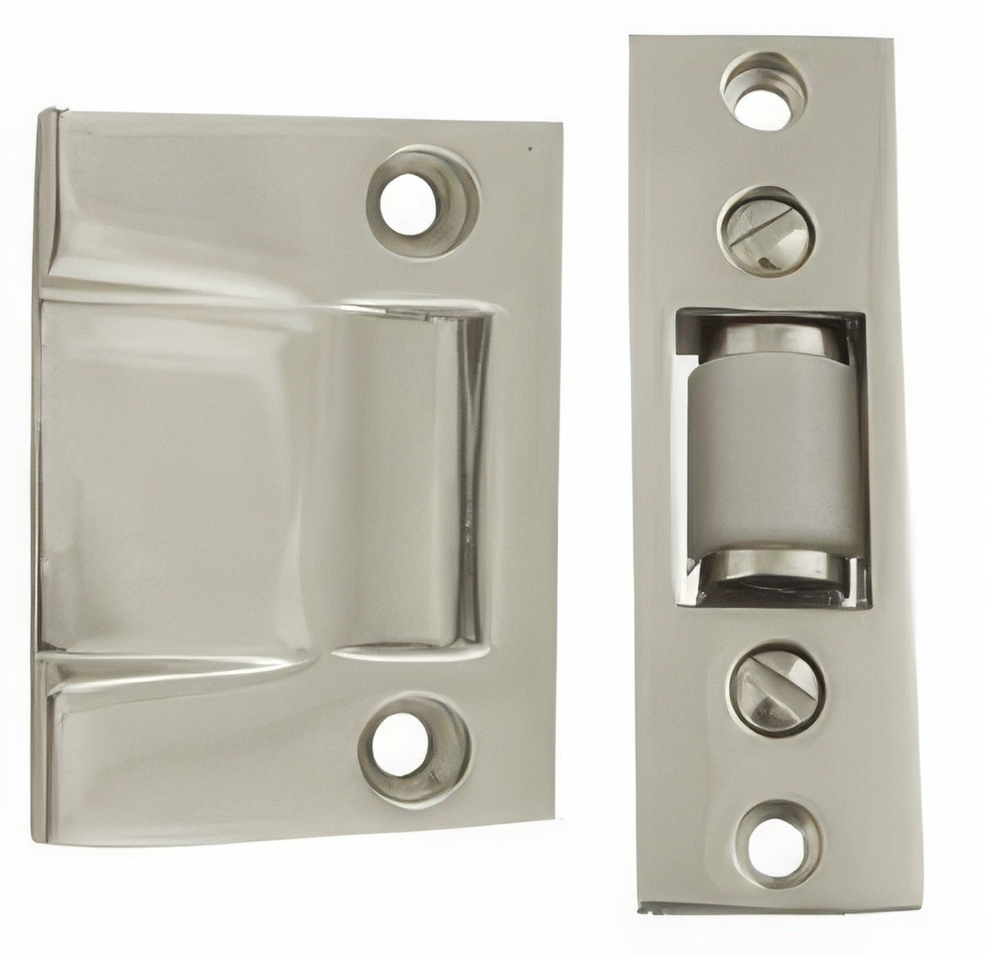 Emtek 8801US 3-3/8" Height Solid Brass Roller Catch With Strike and Screws.
