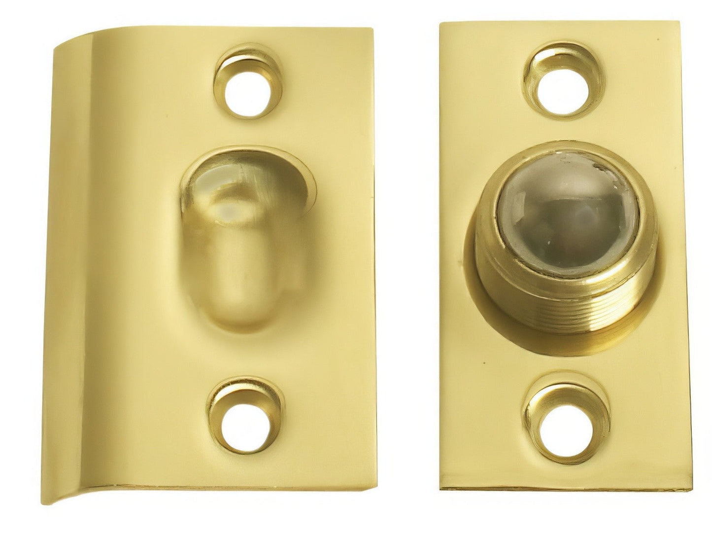Emtek 8802US 2-1/8" Height Solid Brass Ball Catch With Strike and Screws