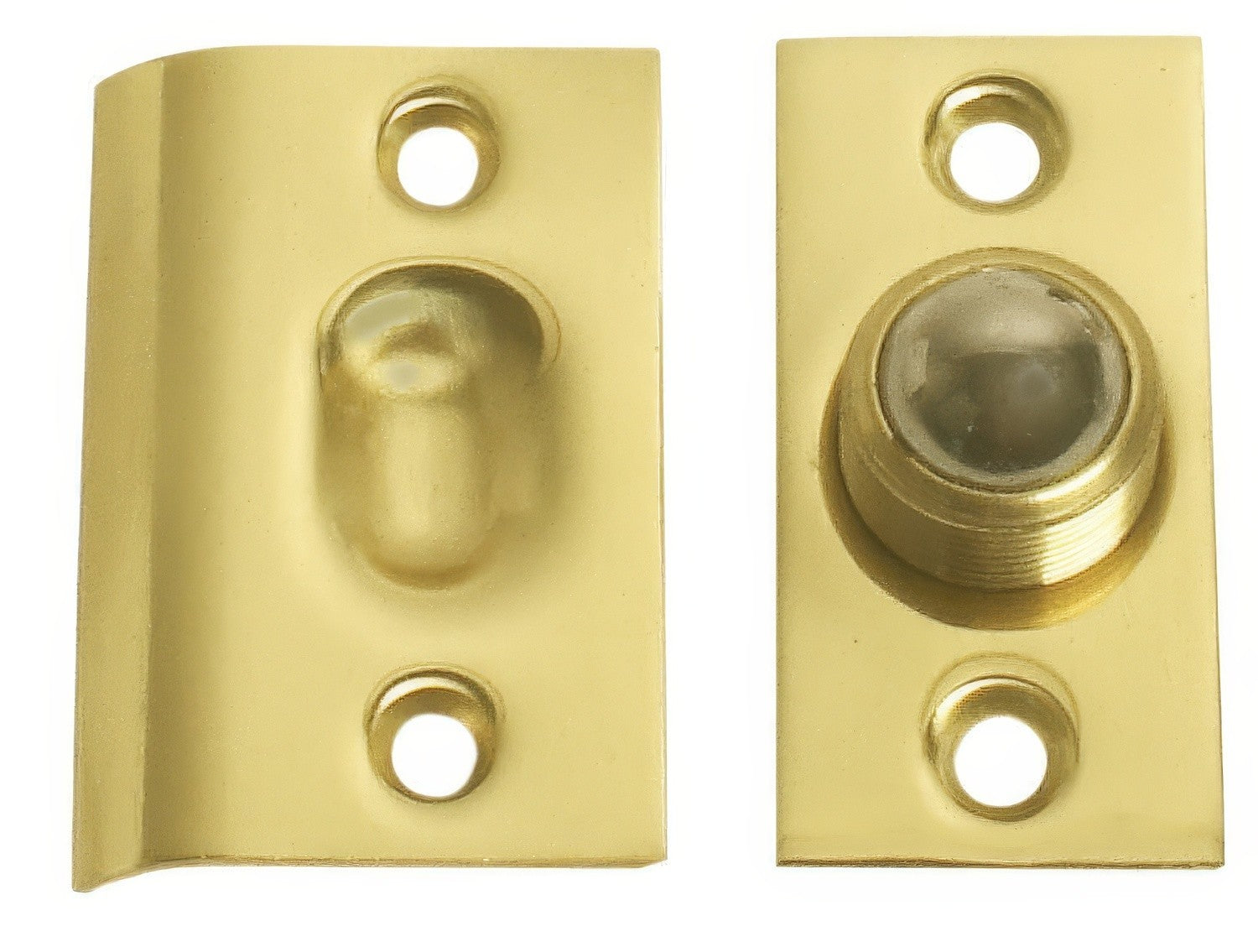 Emtek 8802US 2-1/8" Height Solid Brass Ball Catch With Strike and Screws