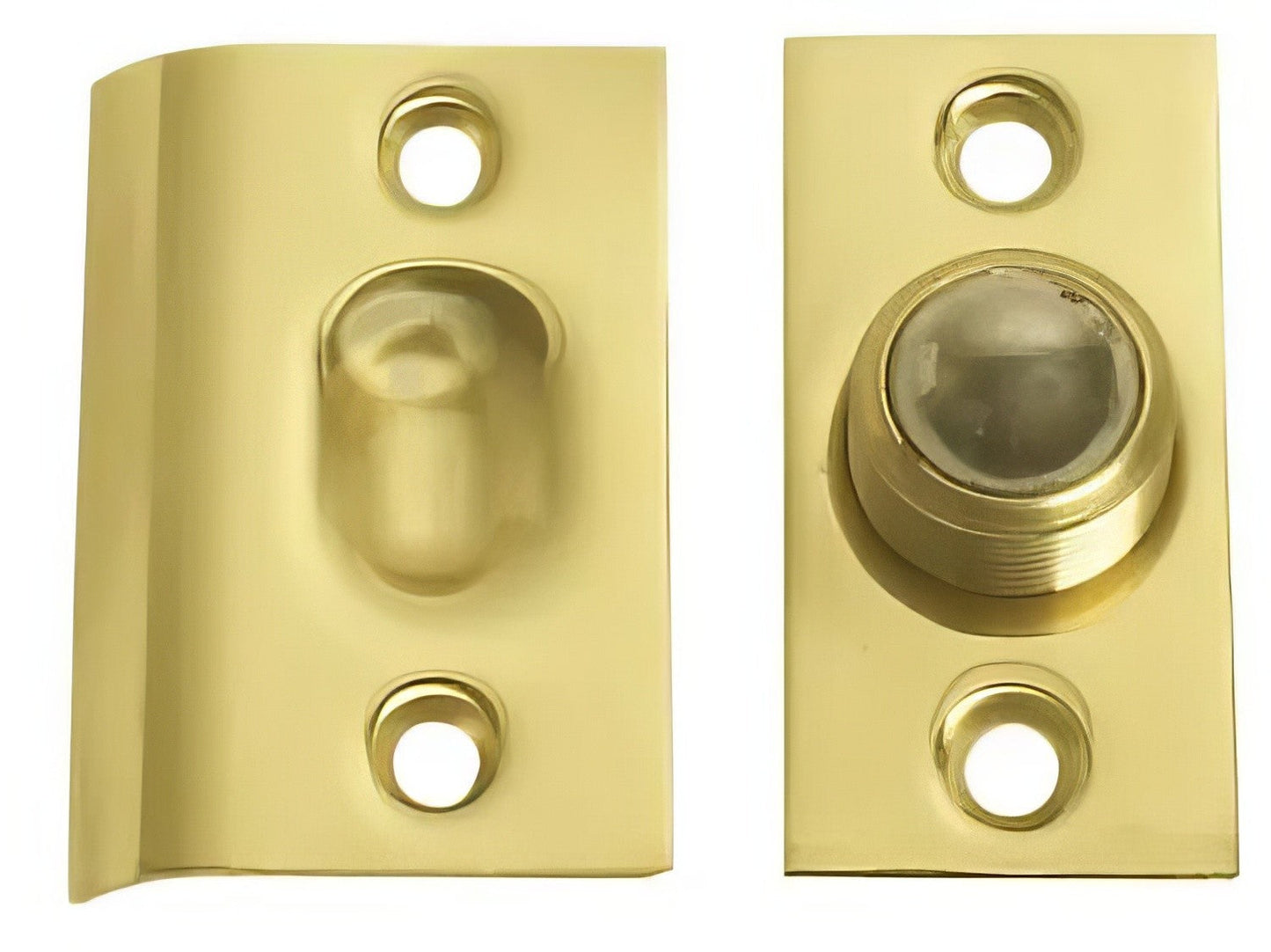 Emtek 8802US 2-1/8" Height Solid Brass Ball Catch With Strike and Screws