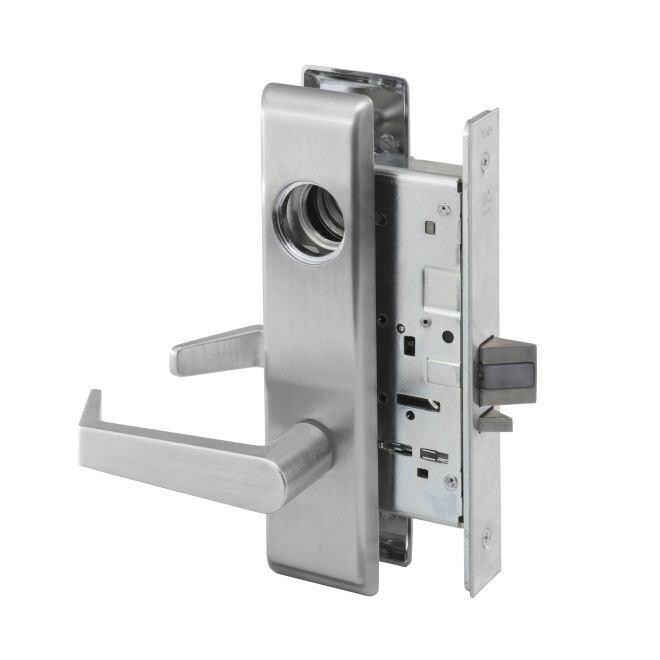 Yale AUCN8805FL626LC Storeroom Mortise Lock with Augusta Lever and Camden Escutcheon Less Cylinder