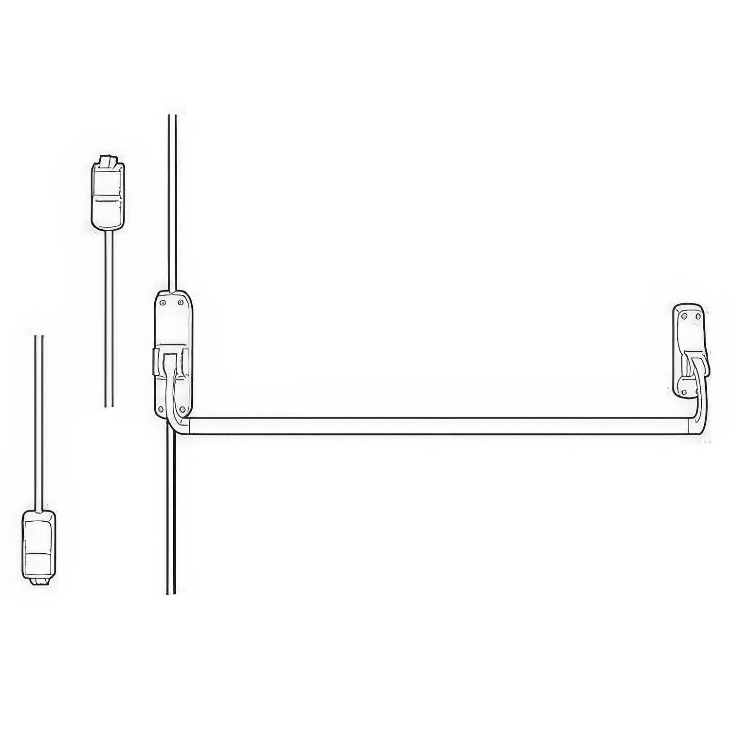 Von Duprin 8827EOF Surface Mounted Fire Rated Vertical Rod Exit Device