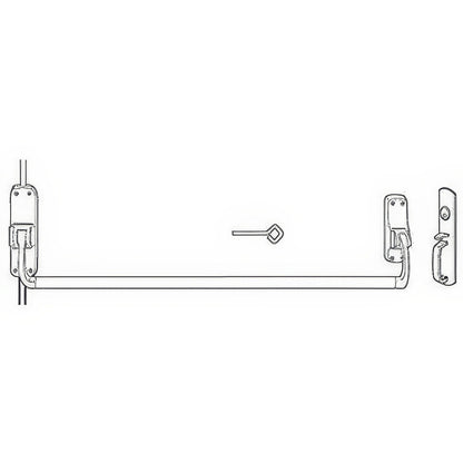 Von Duprin 8827TP Surface Mounted Vertical Rod Exit Device