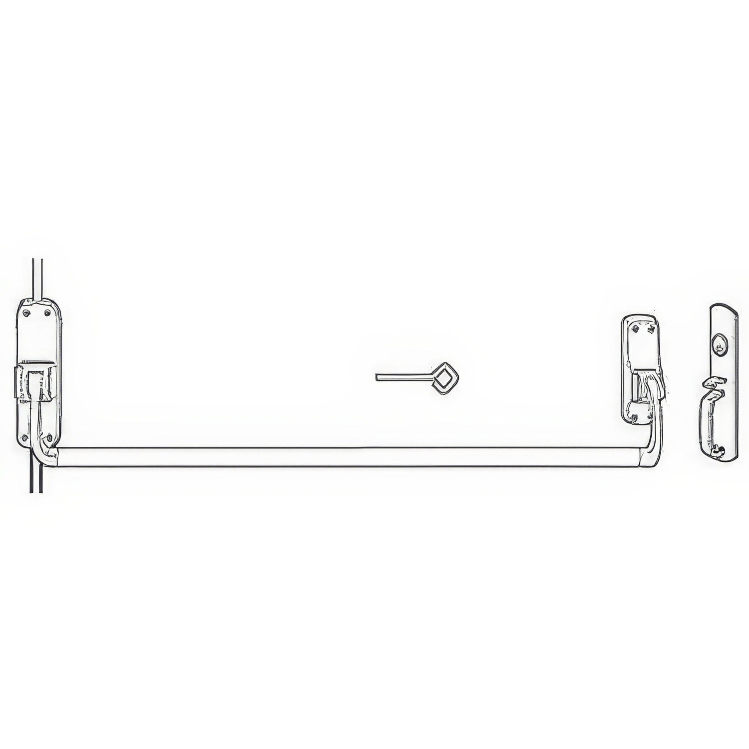 Von Duprin 8827TP Surface Mounted Vertical Rod Exit Device