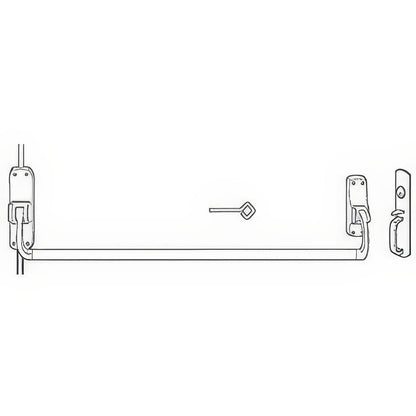 Von Duprin 8827TPNL Surface Mounted Vertical Rod Exit Device