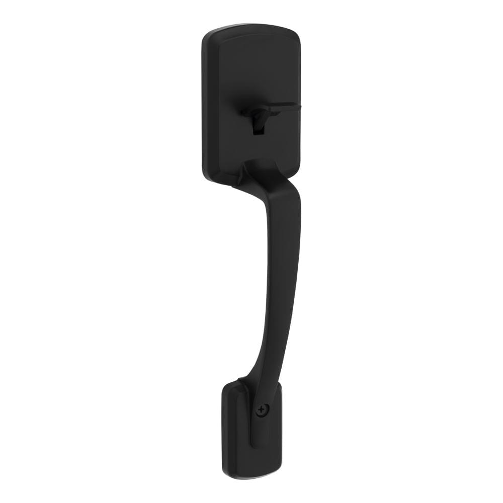Kwikset 898HYH-514 Henley Handle Only; No Deadbolt with RCAL Latch and RCS Strike Matte Black Finish.