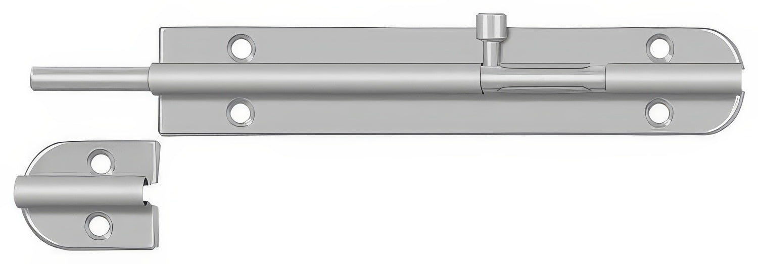 Deltana 8BB32D 8" Soild Brass Barrel Bolt in Stainless Steel