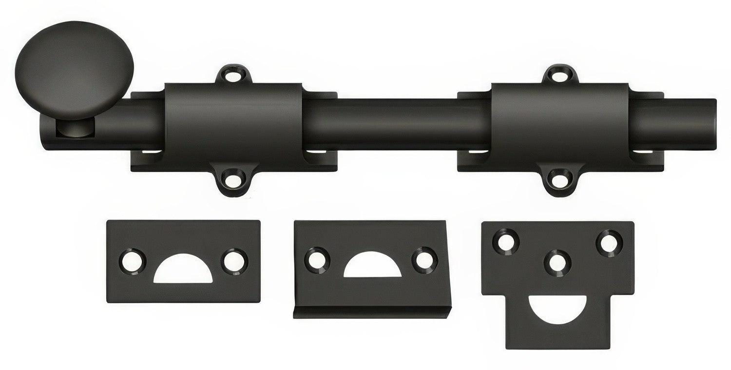 Deltana 8SB 8" Solid Brass Surface Bolt