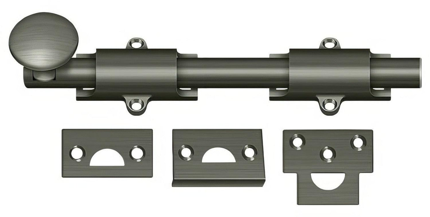 Deltana 8SB 8" Solid Brass Surface Bolt
