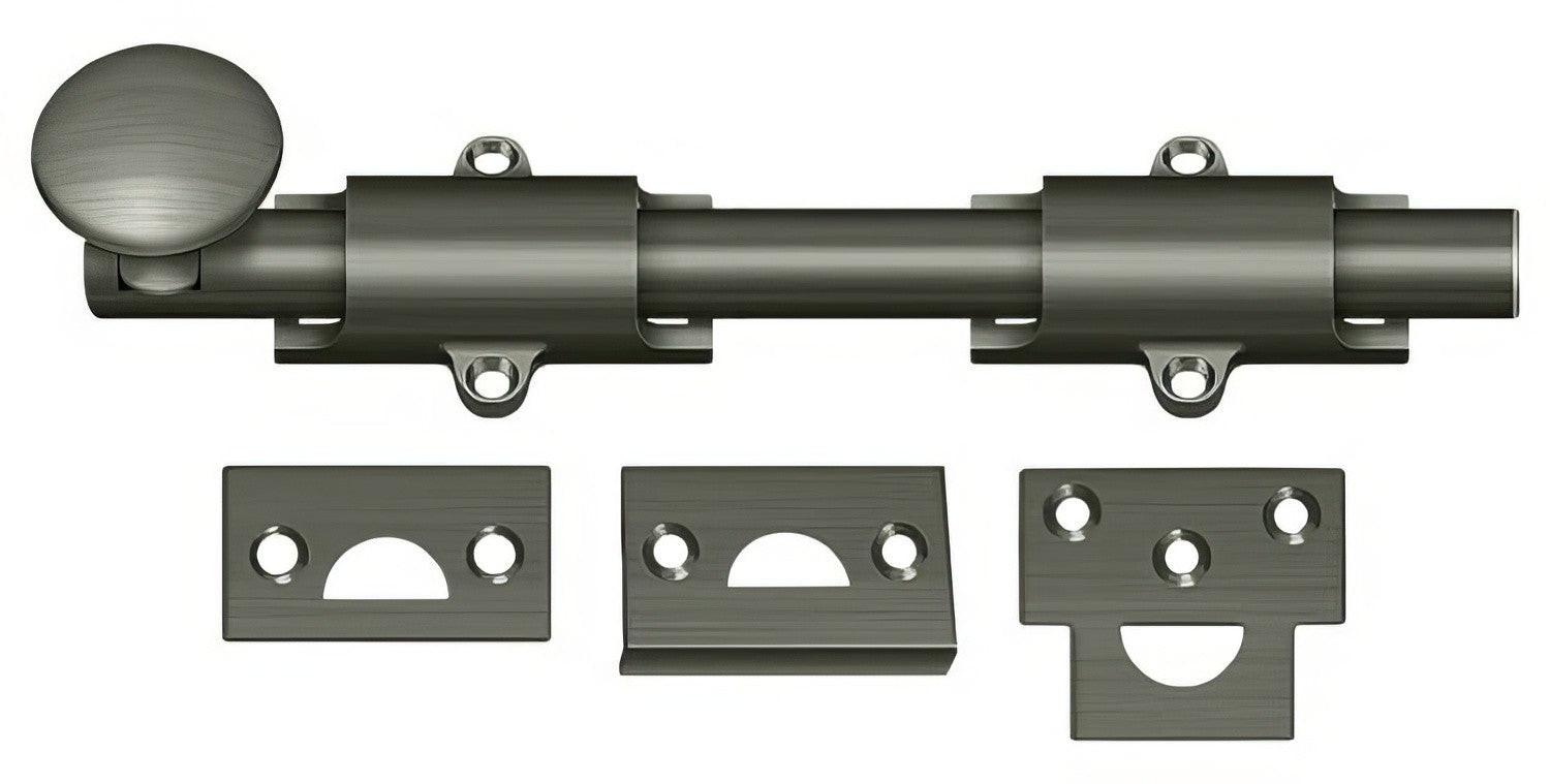 Deltana 8SB 8" Solid Brass Surface Bolt