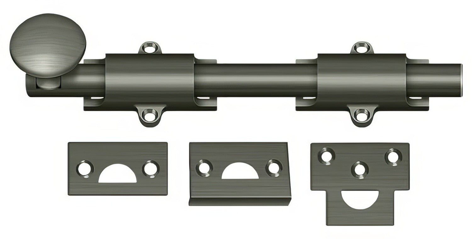 Deltana 8SB 8" Solid Brass Surface Bolt