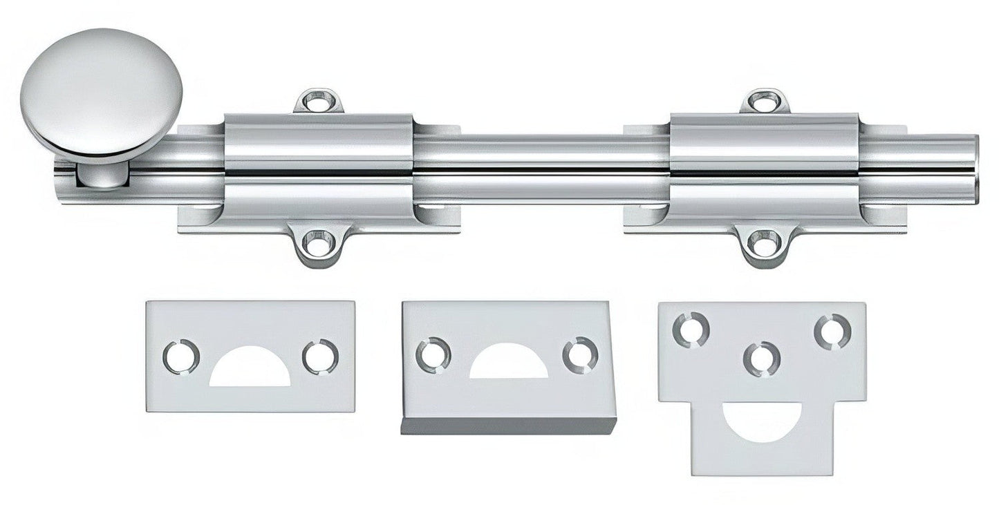 Deltana 8SB 8" Solid Brass Surface Bolt