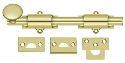 Deltana 8SB 8" Solid Brass Surface Bolt