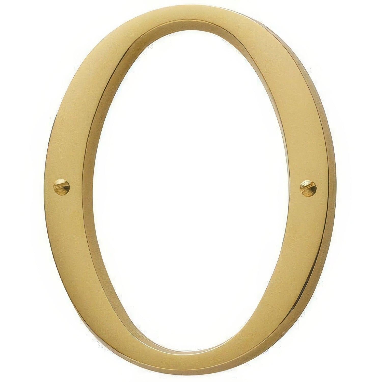 Baldwin 90670 Solid Brass House Number Zero