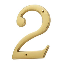 Baldwin 90672 Solid Brass House Number Two