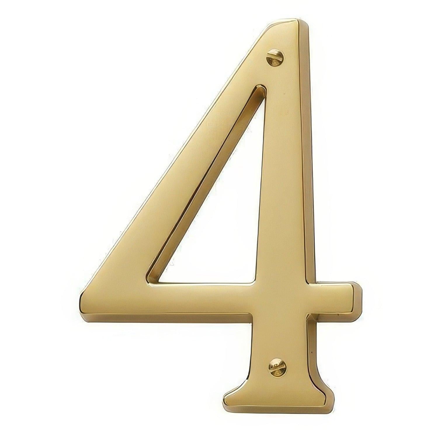 Baldwin 90674 Solid Brass House Number Four