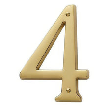 Baldwin 90674 Solid Brass House Number Four