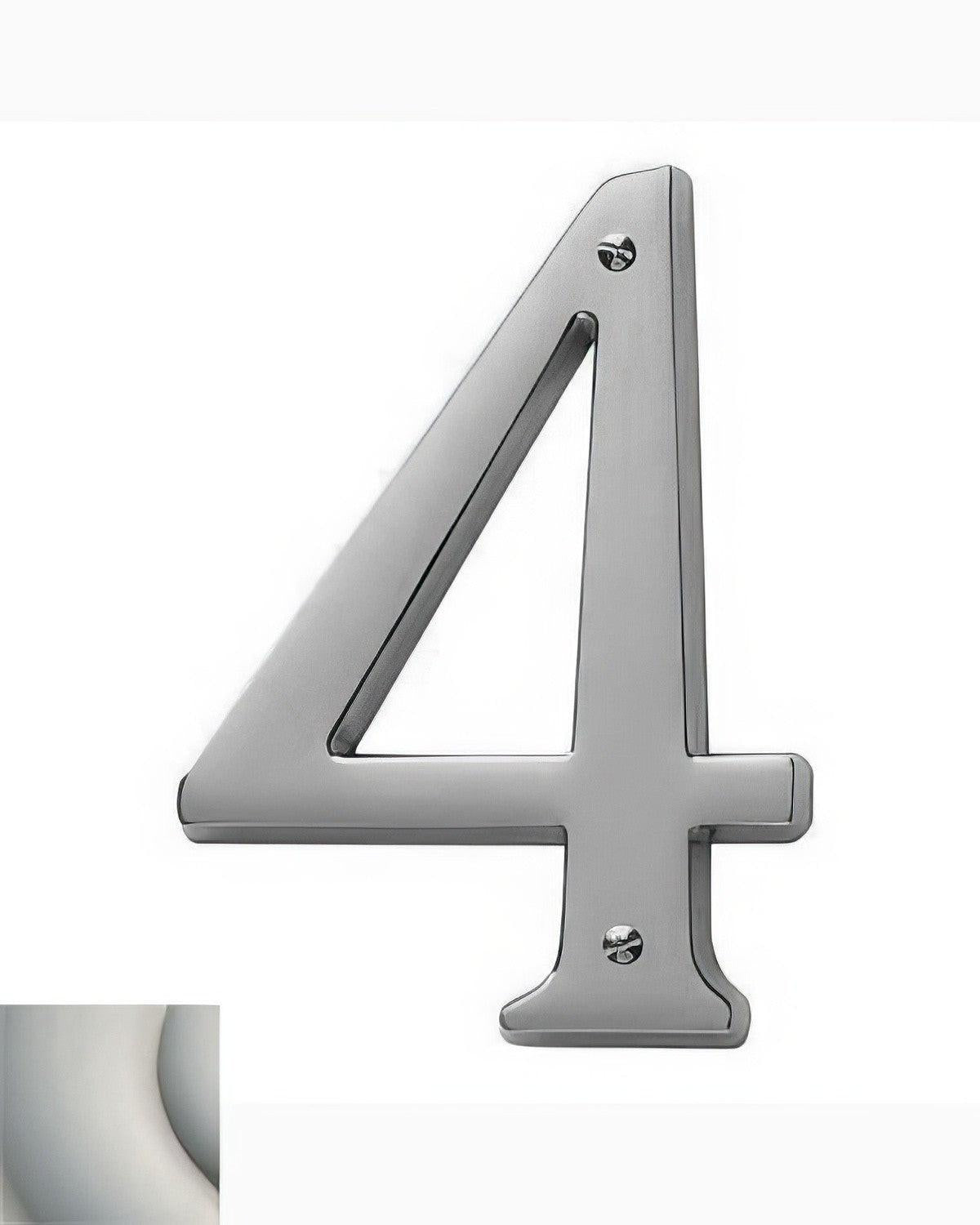 Baldwin 90674 Solid Brass House Number Four