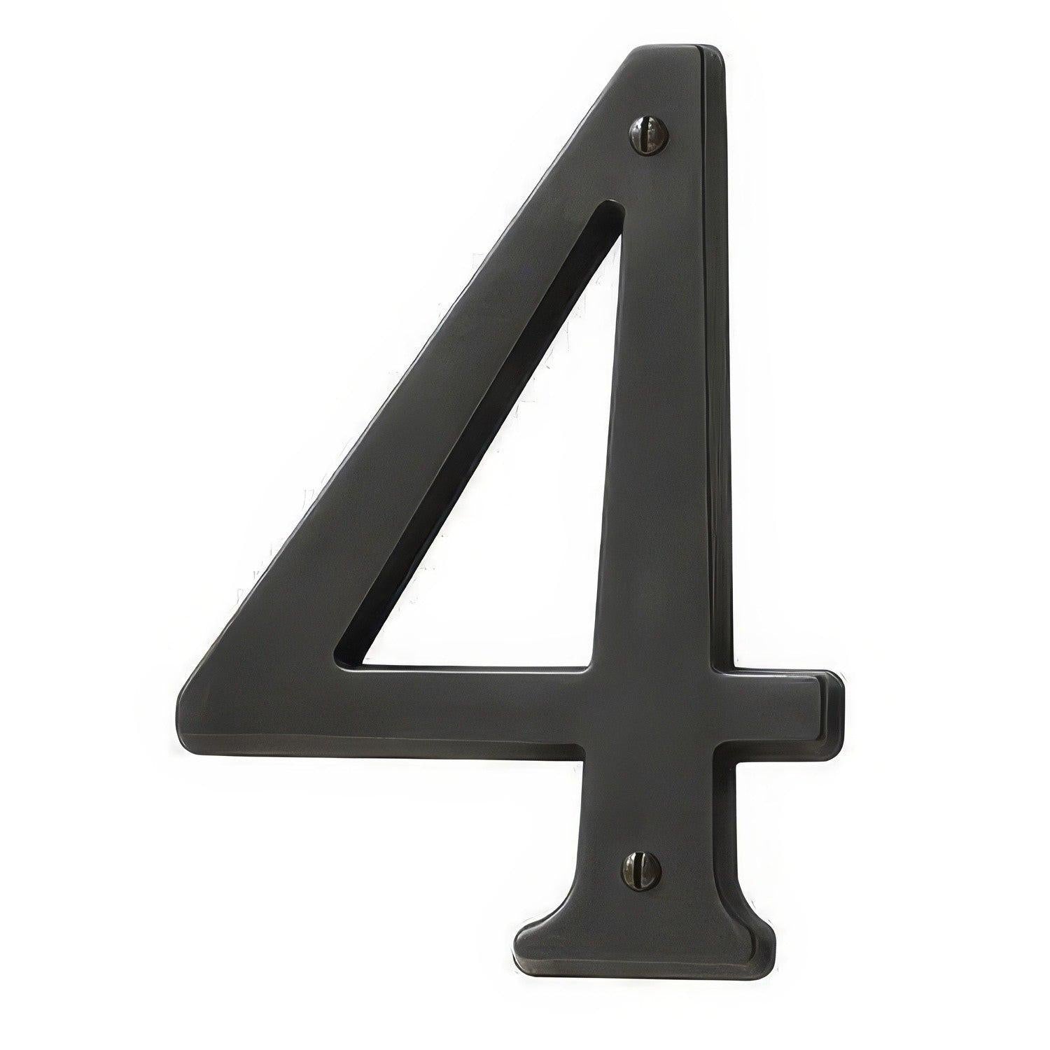 Baldwin 90674 Solid Brass House Number Four