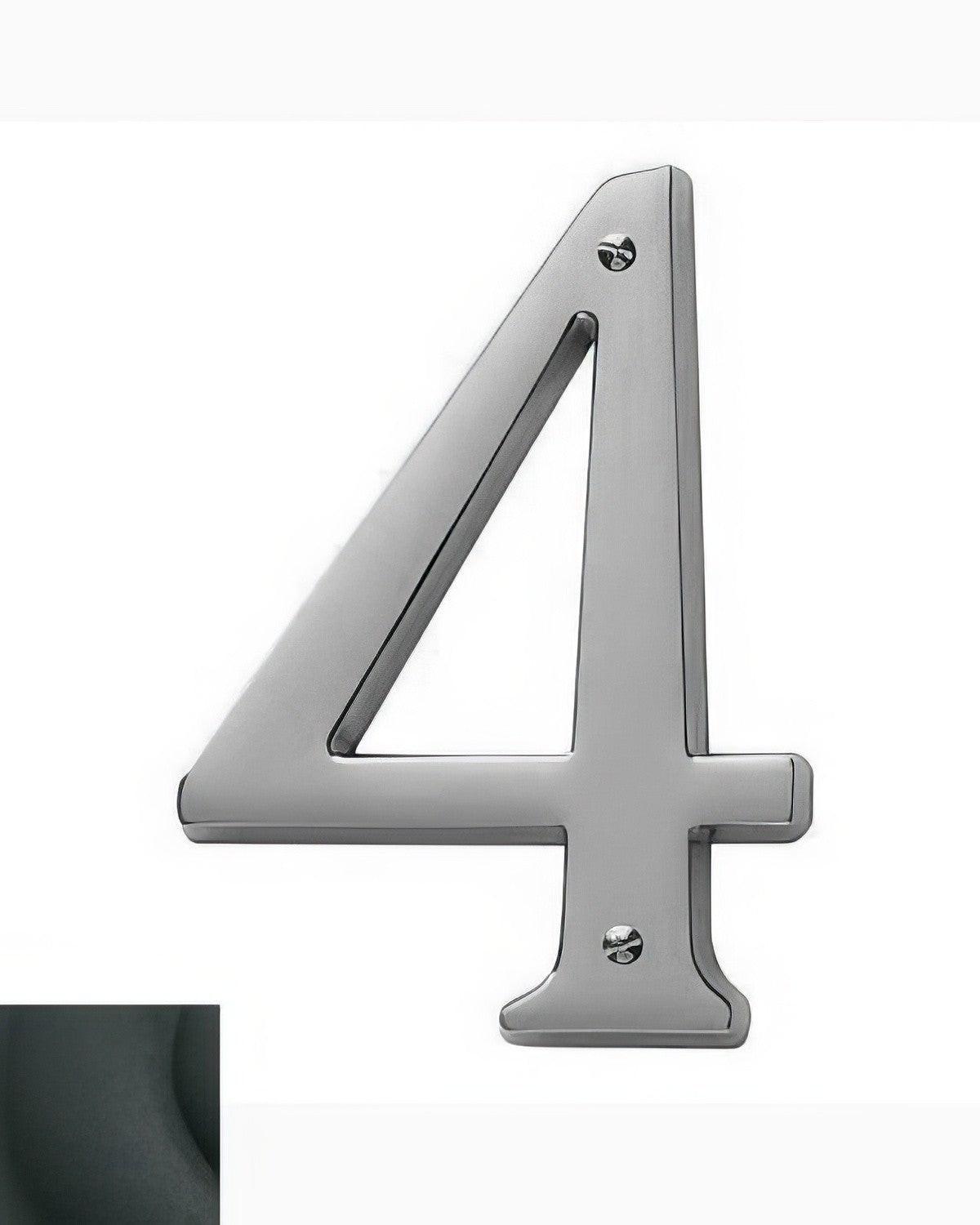 Baldwin 90674 Solid Brass House Number Four
