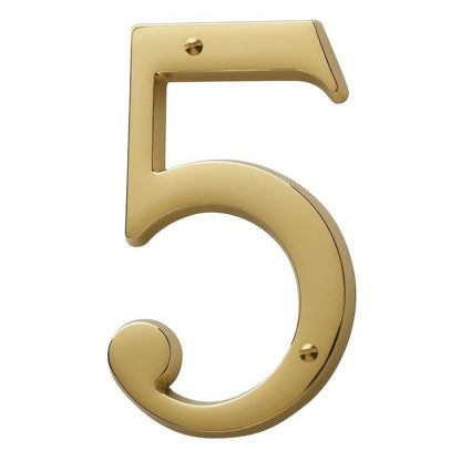 Baldwin 90675 Solid Brass House Number Five