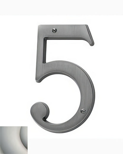 Baldwin 90675 Solid Brass House Number Five
