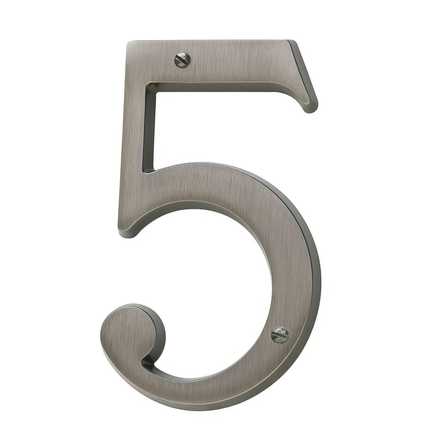 Baldwin 90675 Solid Brass House Number Five