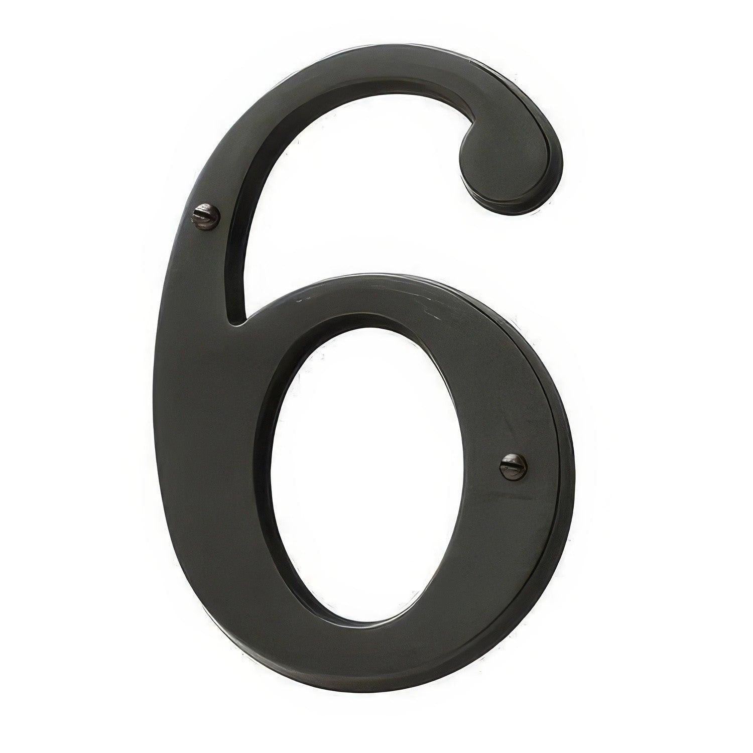 Baldwin 90676 Solid Brass House Number Six