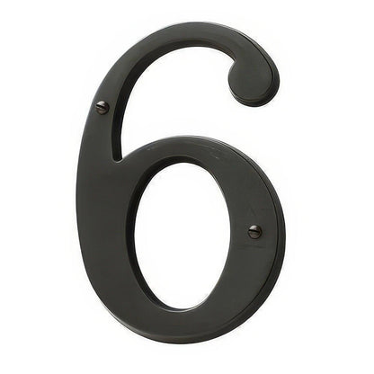 Baldwin 90676 Solid Brass House Number Six