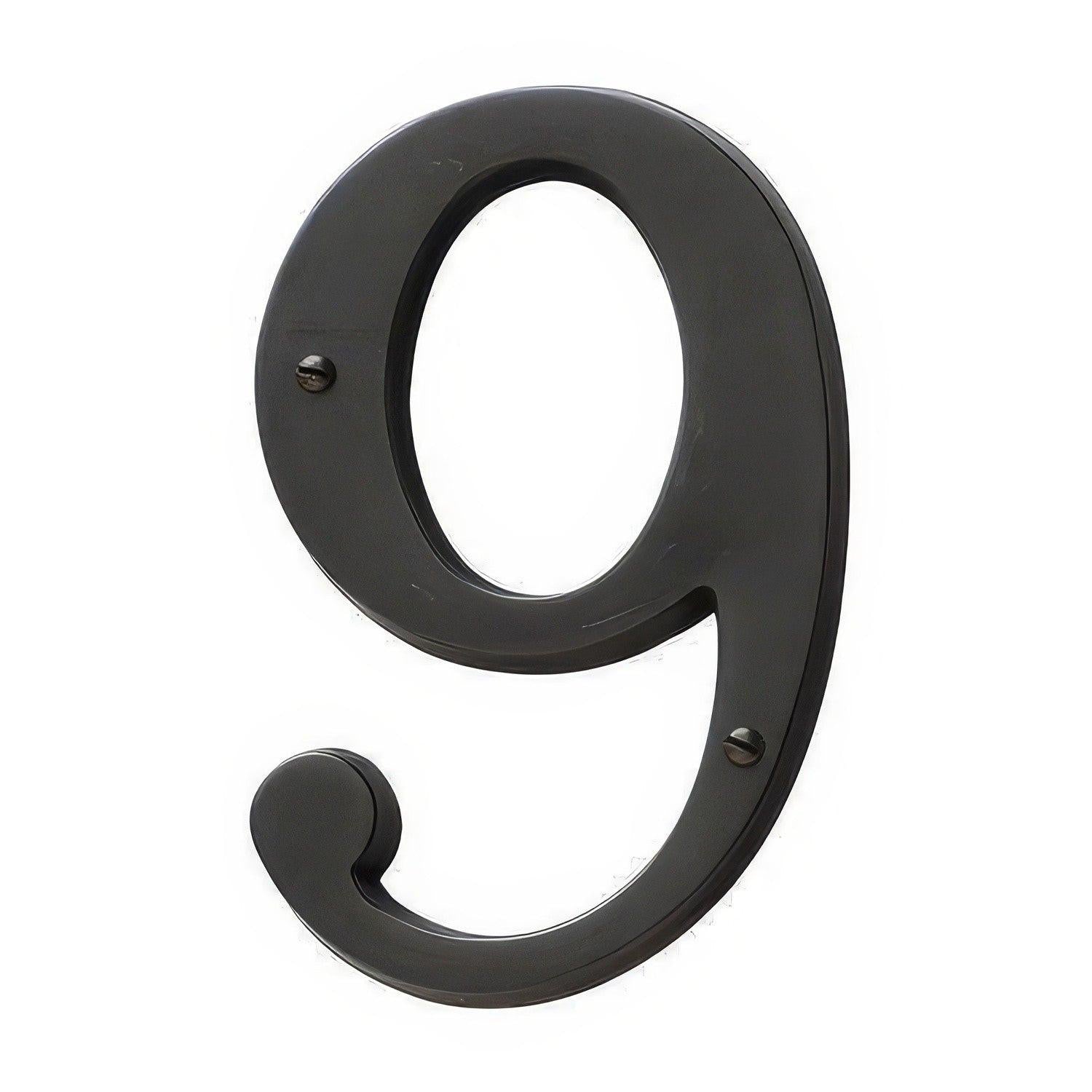 Baldwin 90679 Solid Brass House Number Nine.