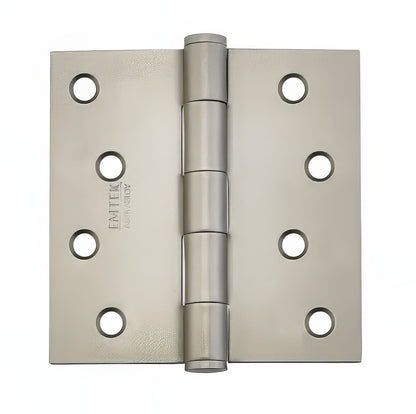 Emtek 4" x 4" Square Corner Plain Bearing Mortise Hinge - Pair