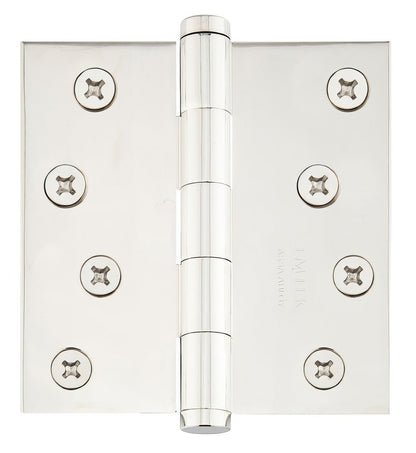 Emtek 4" x 4" Square Corner Plain Bearing Mortise Hinge - Pair