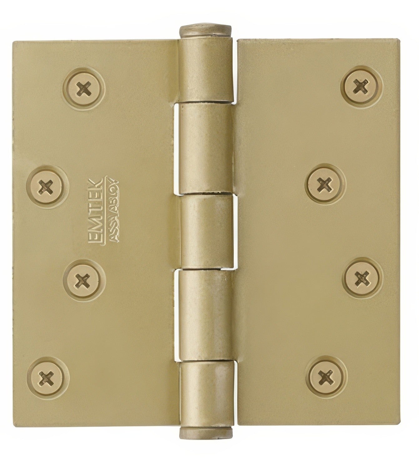 Emtek 4" x 4" Square Corner Plain Bearing Mortise Hinge - Pair